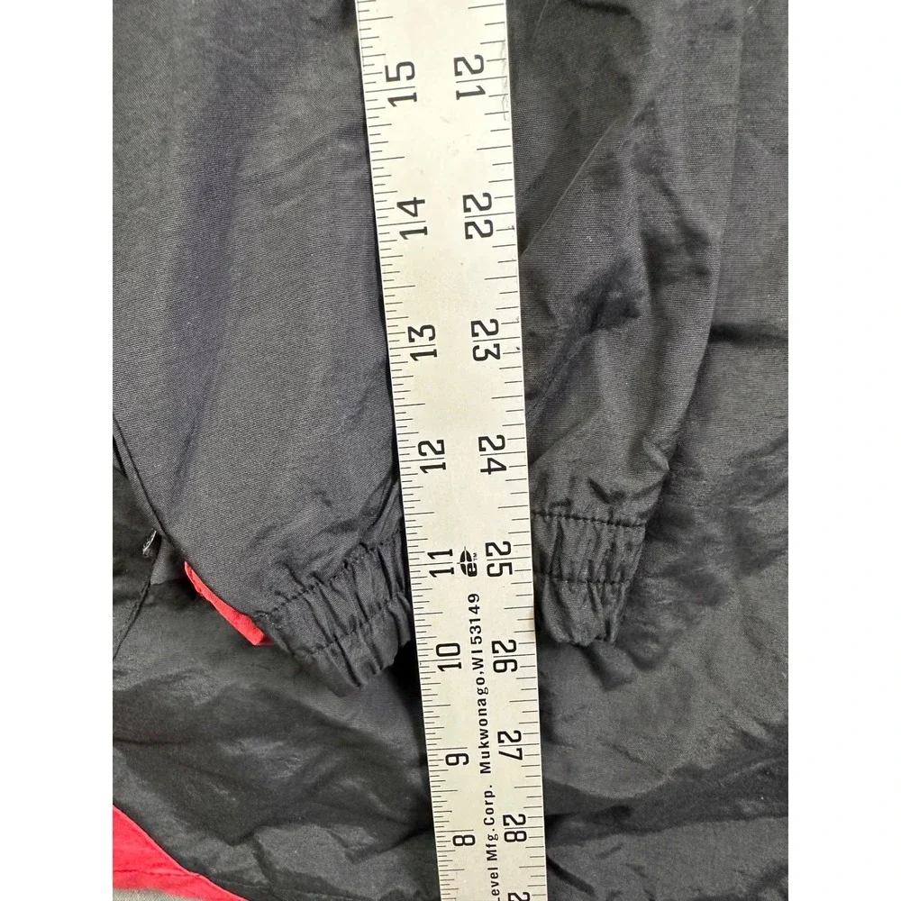 NFL Tampa Bay Buccaneers Hooded Jacket Red Black Colorblock Men Medium Full Zip
